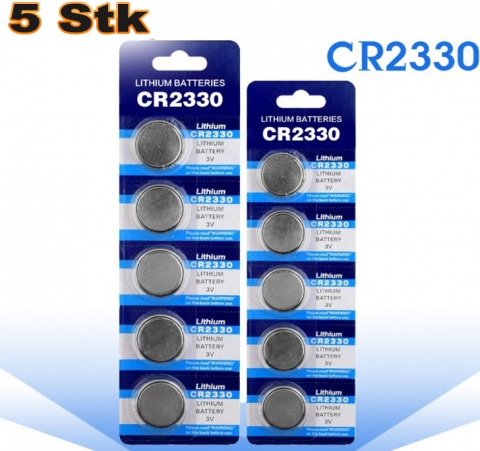 CR2330 X 5 Lithium 3V Batterie