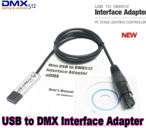 USB zu DMX PC LED Bühnenbeleuchtung Cont