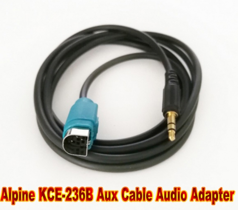 Alpine KCE-236B Aux Kabel Audio Adapter