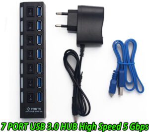 USB 3.0 7 PORT HUB High Speed 5 Gbps