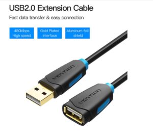 USB 2.0 Stecker auf Buchse USBm 2m