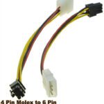 Kabel - 4 P Molex zu 6 P Videokarte Stromrichter