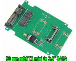 mSATA 50 mm mini to 2.5" SATA Adapter