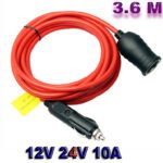 Aufkleber - 12V 24V Feuerzeug -Stecker Verlängerungs
