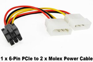 6-Pin PCIe zu 2 x Molex Power Kabel - Image 7