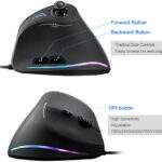 Vertikale Gaming-Maus kabelgebunden RGB