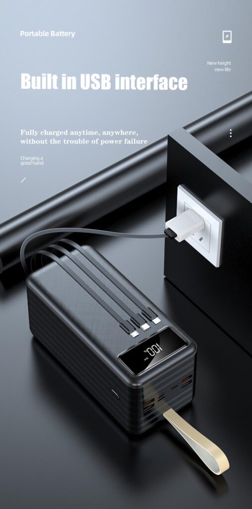 Powerbank 120000mAh für schnelles Aufladen per Kabel - Image 9