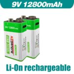 9V 12800mAh Li-Ionen-Akku Wiederaufladbar - Image 2