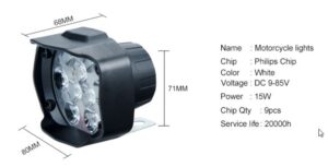 Motorräder 2X 9 Led 15W 1500LM 6000K - Image 3