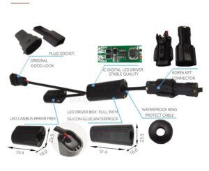 BMW 2x 20W CREE H8 LED Angel Eyes - Image 4