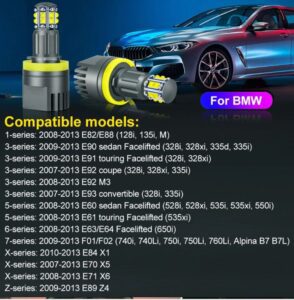 BMW H8 LED Engelsaugenleuchten Canbus - Image 8