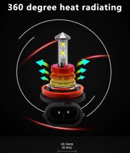 H11 H8 Für Jeep Compass 2011-2017 6000k - Image 2