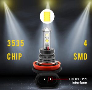 H11 H8 Für Jeep Compass 2011-2017 6000k - Image 4