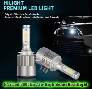 H15 LED8000lm 72w Fernlicht und tagsüber
