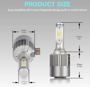 H15 LED8000lm 72w Fernlicht und tagsüber - Image 4