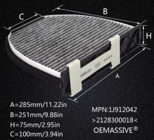 Benz Luftfilter 2128300018 2128300218 - Image 2