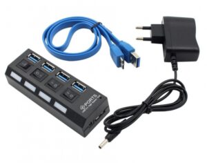 4 Port USB 3.0 Hub mit Ein / Aus Schalte