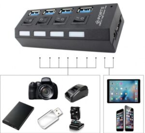 4 Port USB 3.0 Hub mit Ein / Aus Schalte - Image 2