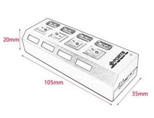 4 Port USB 3.0 Hub mit Ein / Aus Schalte - Image 4