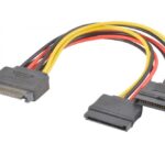Kabel - SATA 15 Pin Male plug to 2 Female
