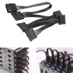 Computer - 4pin IDE Molex zu 5 SATA Stecker Anschlu