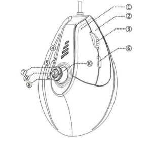 Vertikale Gaming-Maus kabelgebunden RGB - Image 2