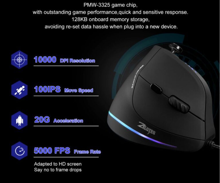 Accessories - Vertikale Gaming-Maus kabelgebunden RGB