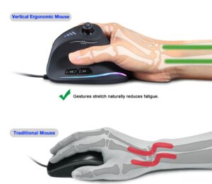Vertikale Gaming-Maus kabelgebunden RGB - Image 8