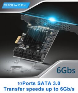 SATA PCIe 1X Adapter 10 Ports - Image 2
