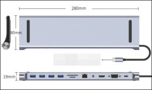 Typ C Dock USB C Hub 3.0 Splitter - Image 12