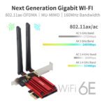 Wi-Fi 6E A5G/6 GHz Wireless PCI-E Adapter Bluetooth 5.2 - Image 4