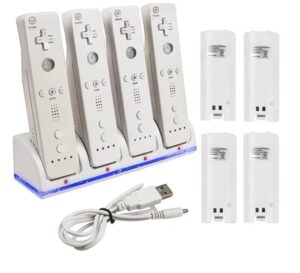 Wii-Akku-Ladestation 4 x 2800 mAh