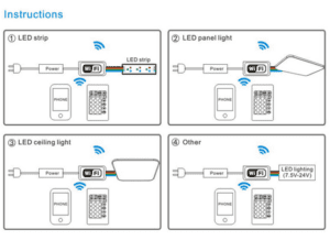 Wifi RGB LED Fernbedienung DC12V Mini - Image 4