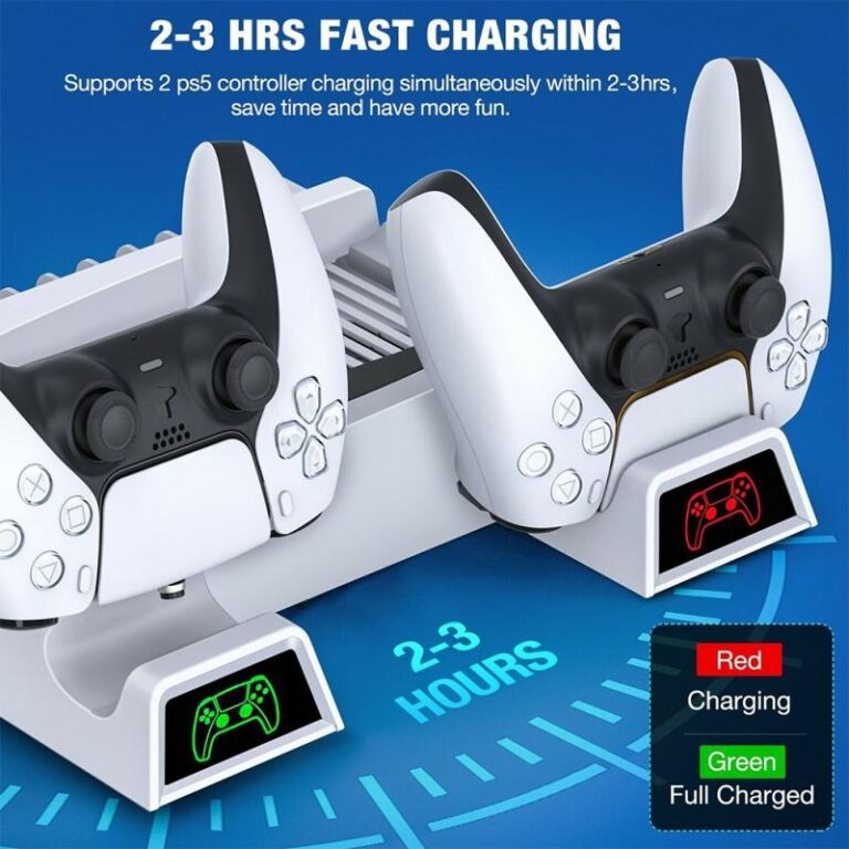 Games & Spielkonsolen - PS5 Dual Controller Halter 4 in 1 Kühlständer | RM-ONLINE Games & Spielkonsolen - PS5 Dual Controller Halter 4 in 1 Kühlständer