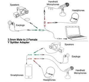3,5 mm Klinke Kopfhörer Headset Adapter - Image 5