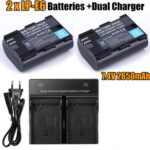 LPE6 Batterie 2 x 2650 mAh + Dual Ladege