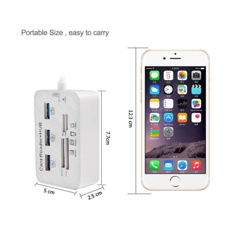 USB - USB 3.0 HUB 7in1 3 Ports SD TF MS,M2 MMC Speicherkartenleser