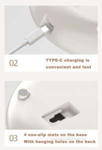 Tragbarer, an der Wand montierter Desktop-Typ-C-Ladetisch mit Ventilator - Image 2