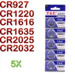 CR927, CR1220, CR1616, CR1632, CR2025, CR2032 Lithium-Knopfbatterie