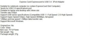 Expresscard 54mm to USB 3.0 HUB - Image 2