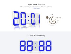 Uhr Digital 3D Glowing Night Mode Helligkeit einstellbar - Image 9