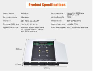 Optibay 2ND HDD Caddy 12,7 mm SATA 3 Fes - Image 3