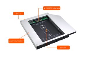 m.2 M2 NGFF SSD 2nd HDD Caddy 12.7mm SAT - Image 12