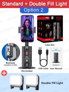 Einbeinstativ Desktop 360 Rotation Follow-up Gimbal Stabilizer - Image 8