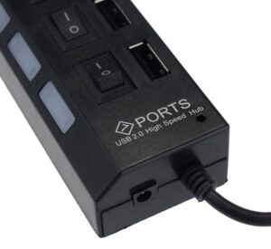 USB 2.0 Adapter 7 Anschlüsse LED - Image 2