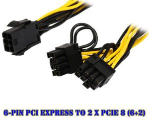 PCIe 8 (6 + 2) Stift Grafikkarte PCI