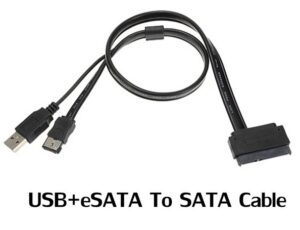 USB + eSATA zu SATA 22pin Kabel - Image 2