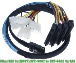 SAS 36pin SFF-8087 bis 4 x SFF-8482