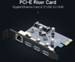 USB - PCI-E PCI E-Karte USB 3.0 HUB Ethernet