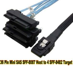 SAS SFF-8087 Host to 4 SFF-8 36 Pin Mini